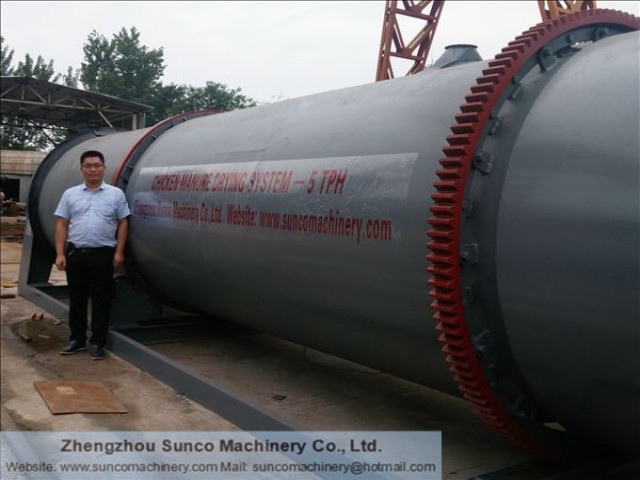 Capacity 5 t/h Chicken Manure Dryer Machine reday to be loaded into container